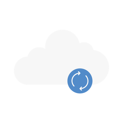 Sync Cloud Icon Download in Flat Style