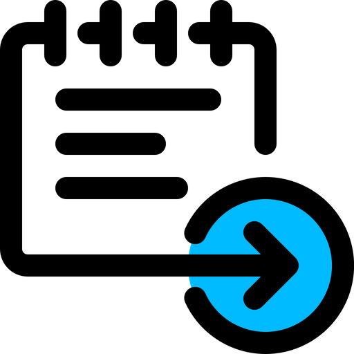 System Logs Icon Download in Colored Outline Style