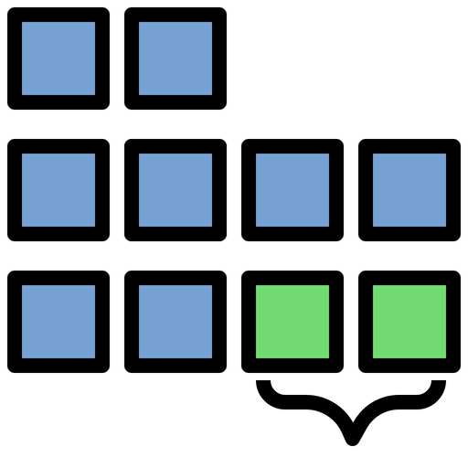 Tape Diagram Icon Download in Colored Outline Style