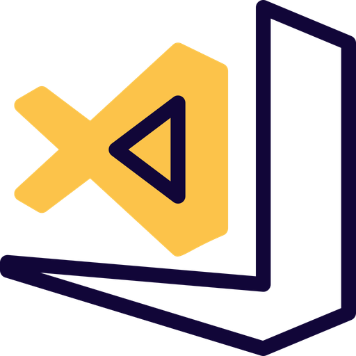 Visual Studio Code Logo Icon - Download in Colored Outline Style