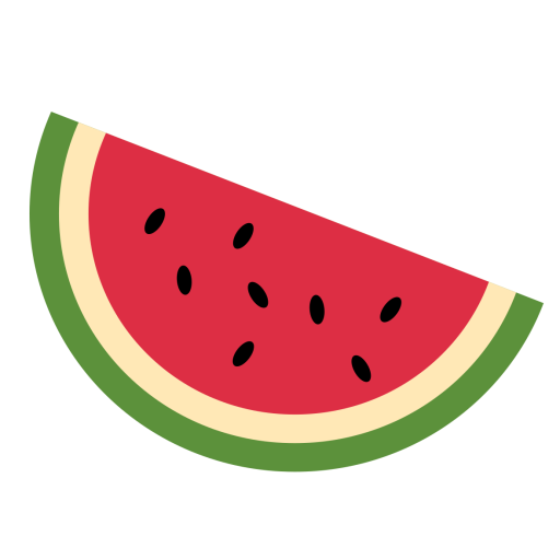 Watermelon Emoji Icon - Download in Flat Style