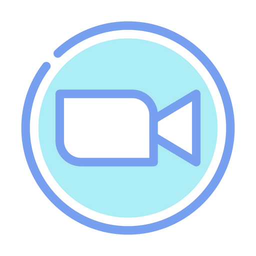 Zoom App Icon Download in Flat Style