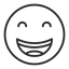 visage rayonnant aux yeux souriants