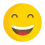 visage rayonnant aux yeux souriants
