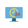 24 hours online shopping icons free