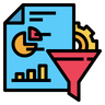 analytics filter data icon