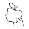holding apple icon