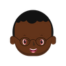 black kid logo