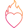 burning heart symbol