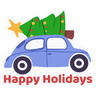 happy holidays logo icon