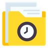 clock folder emoji
