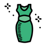 mannequin with dress icons free