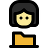 female folder icon