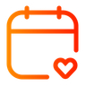 free heart calendar icons