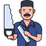 sawing man icon
