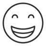 grinning face with smiling eyes icon svg