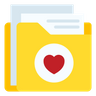 free heart folder icons