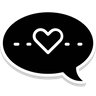 heart chat icon