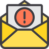 icons of warning mail