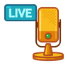 icons for mic live