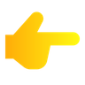 right direction hand gesture logo