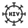hiv bacteria icons