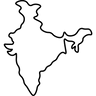 outline map of india icons free
