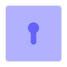 keyhole-square-full symbol