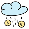 money rain icon svg