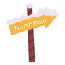 north pole sign icons free