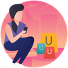 icon for shopping girls