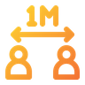 1m distance icon png