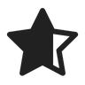 star three quarter symbol