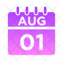 Aug Week Time Icon