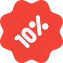 10 Percent Sticker Discount Sticker Percent Label Icon