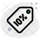 10 Percent Tag 10 Percent Label Discount Tag Icon