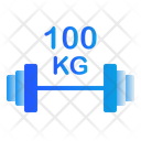 100 Kg Barbell Icon