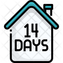14 Days Home Quarantine Icon