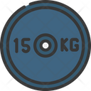 15 Kg Barbell Barbell Plate Gym Plate Icon