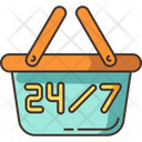24 7 hours store  Icon