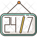 24 7 sign  Icon