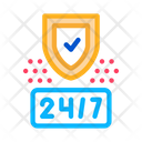 Round Clock Protection Icon