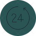 24 Hours 24 H Delivery Icon