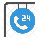24 Hours Open Icon