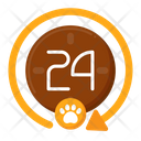 24 Hours Pet Care Icon