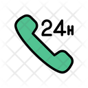 Call Phone Hours Icon