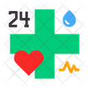 Service 24 Hours Medical Service 24 Hours Service Icon