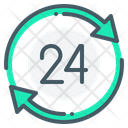 24 Hours Service 24 Hours Support Customer Service Icon