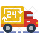 24 Hours Service Delivery Service Delivery Truck Icon