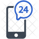 24 Hours Help Line Support Icon